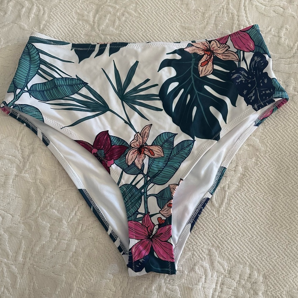 Cupshe Tropical Tankini Bikini Swimsuit Bottom